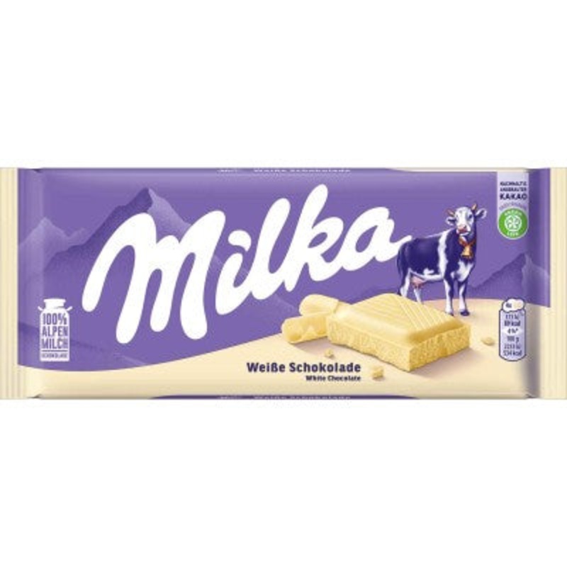 Milka White Chocolate Bar
