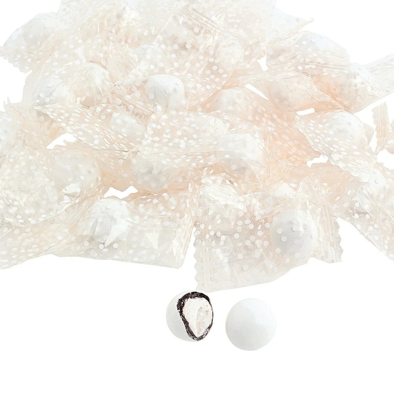 Mint Balls in White Dots Wrappers: 140-Piece Bag