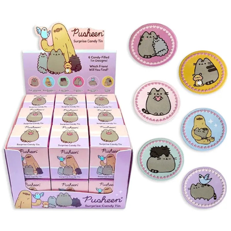 Pusheen Surprise Candy Tin Blind Box: 18-Piece Display