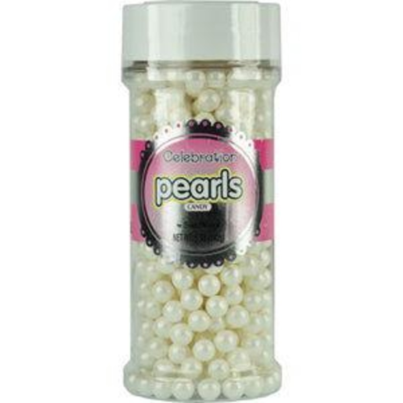 Shimmer White Candy Pearls 5 oz. Jar