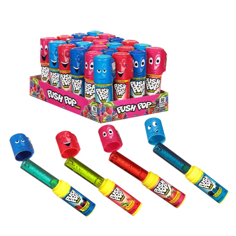 The Bazooka Company Push Pop Fruit Frenzy 24ct
