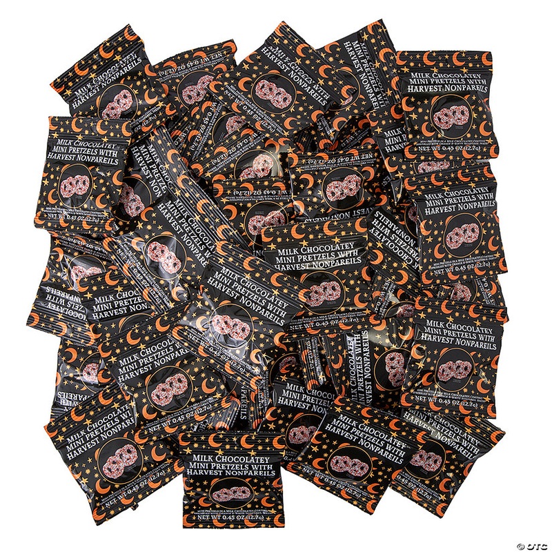 22.5 oz. Milk Chocolate Harvest Nonpareil-Sprinkled Mini Pretzel Bags  50 Pc.
