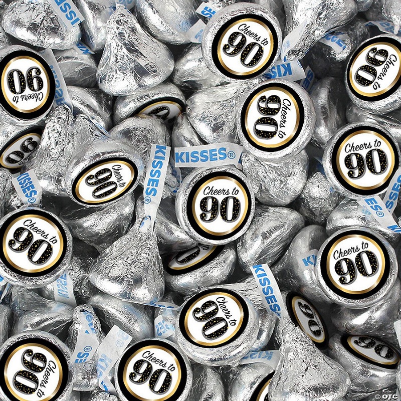 90 Pcs 90th Birthday Candy Hershey’s Kisses by Just Candy