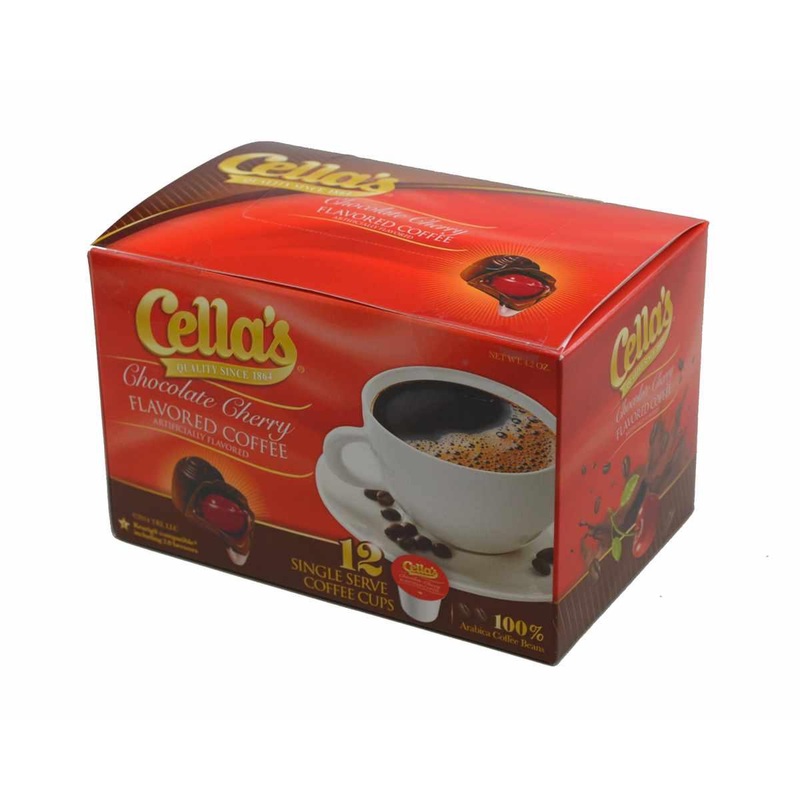 Cella Chocolate Cherry Cordials Coffee Single Serve Pods
