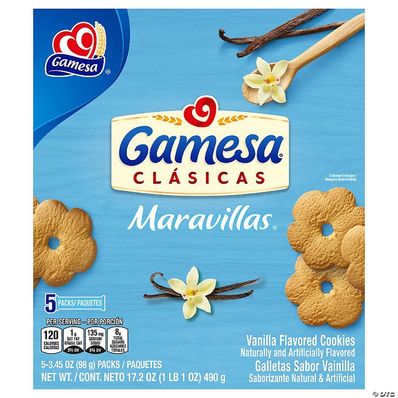 Gamesa Cookie Maravillas Vanilla 17.2 oz (Pack Of 8)