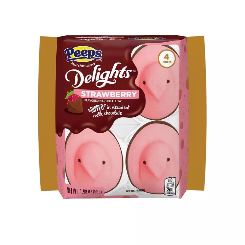 Peeps Easter Milk Chocolate Dipped Strawberry Delights Chicks: 4-Piece Pack