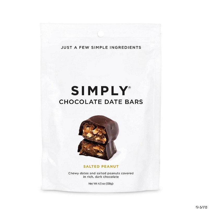 Simply Gum Bar Chocolate Date Salt Peanut 4.5oz Pack of 6