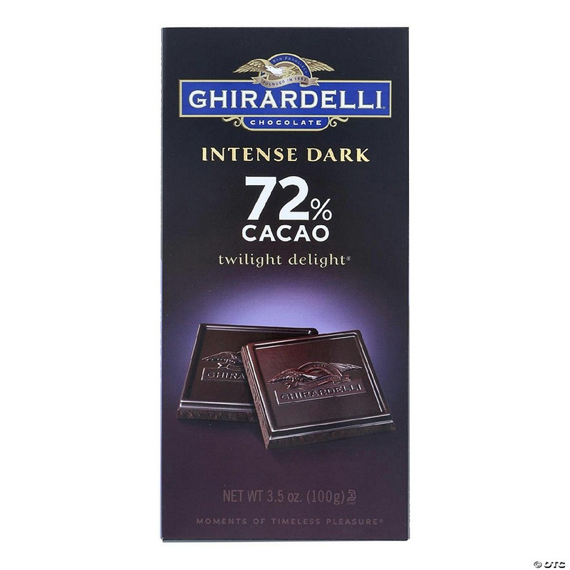 Ghirardelli Intense Dark 72% Cacao Chocolate Bar – 3.5 oz (Pack of 12)