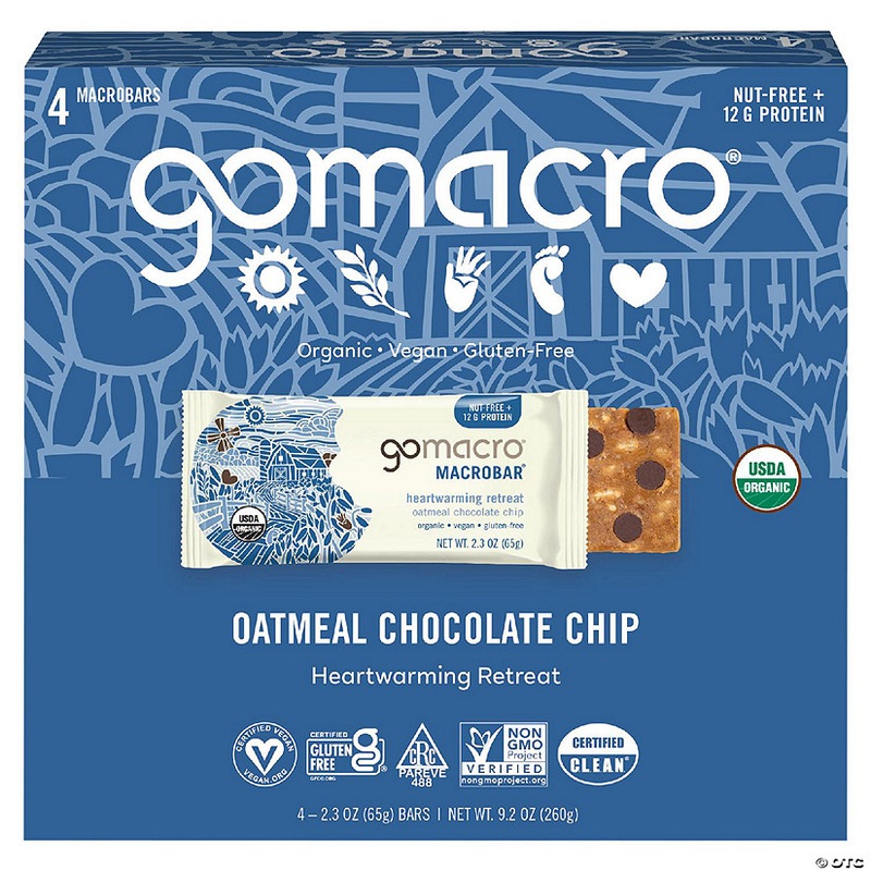 Gomacro Bar Oatmeal Chocolate Chip 4Ct 9.2 oz (Pack of 7)