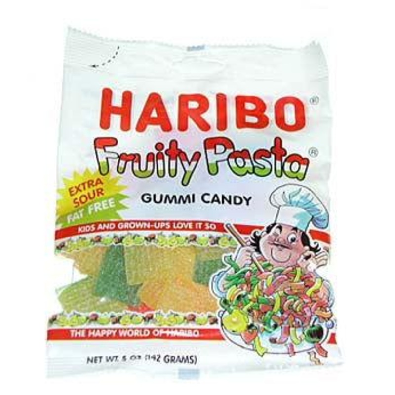 Haribo Gummi Extra Sour Fruity Pasta 5 Ounce Bags