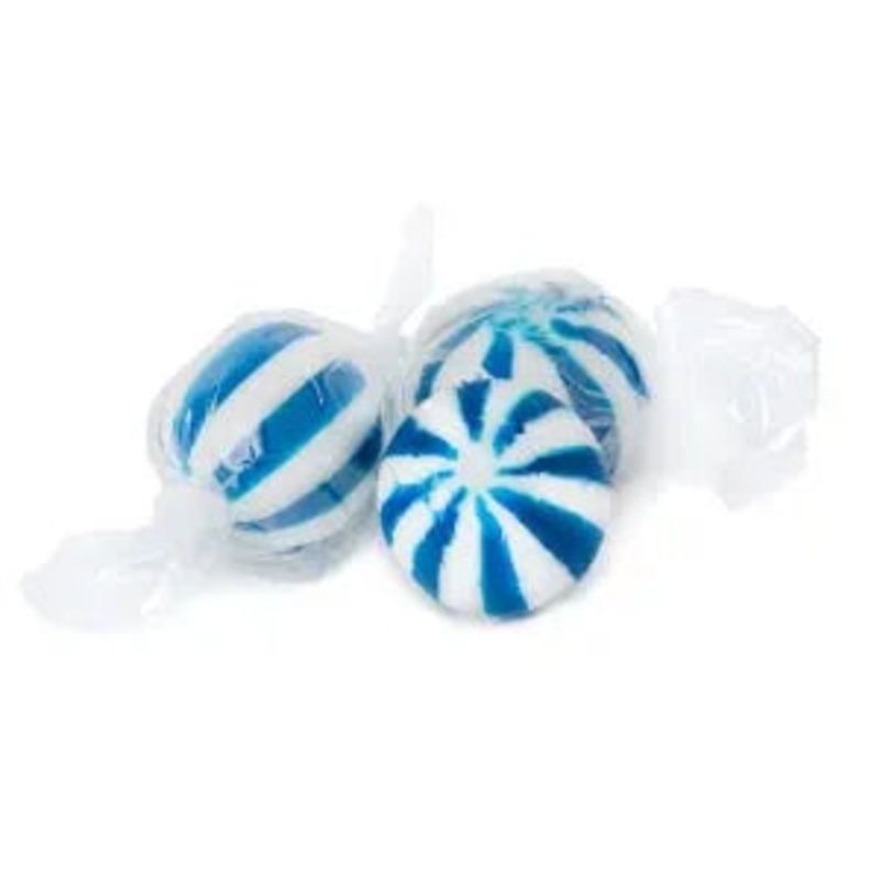 Jumbo Blueberry Blue Striped Candy Balls: 120-Piece Bag