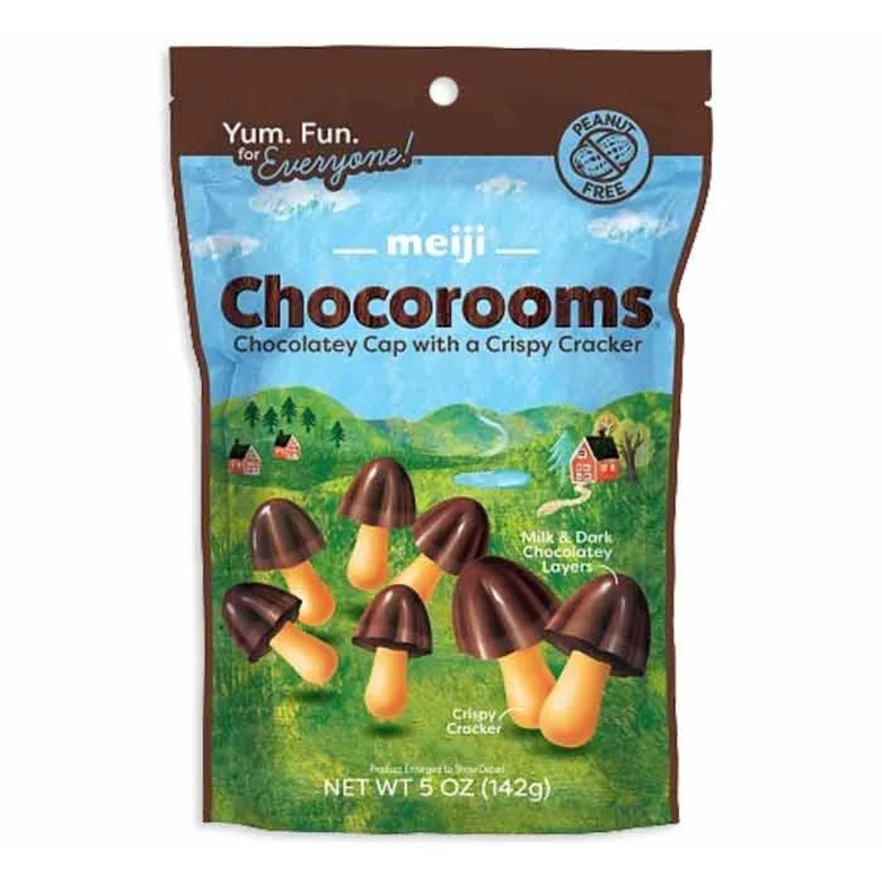 Meiji Chocorooms Large Peg Bags: 12-Piece Box