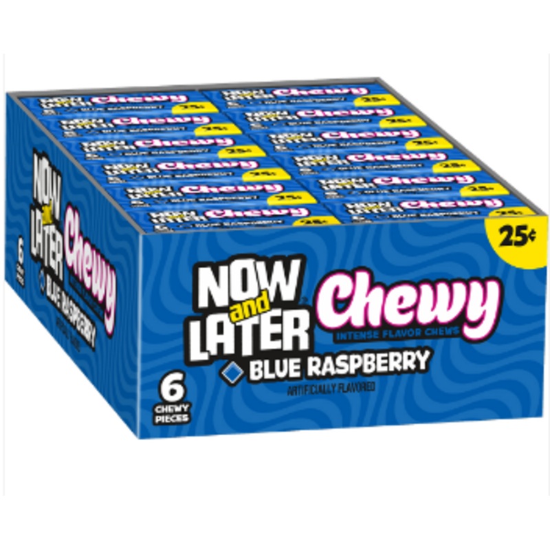 Now and Later Soft Chewy Blue Raspberry 24 Ct