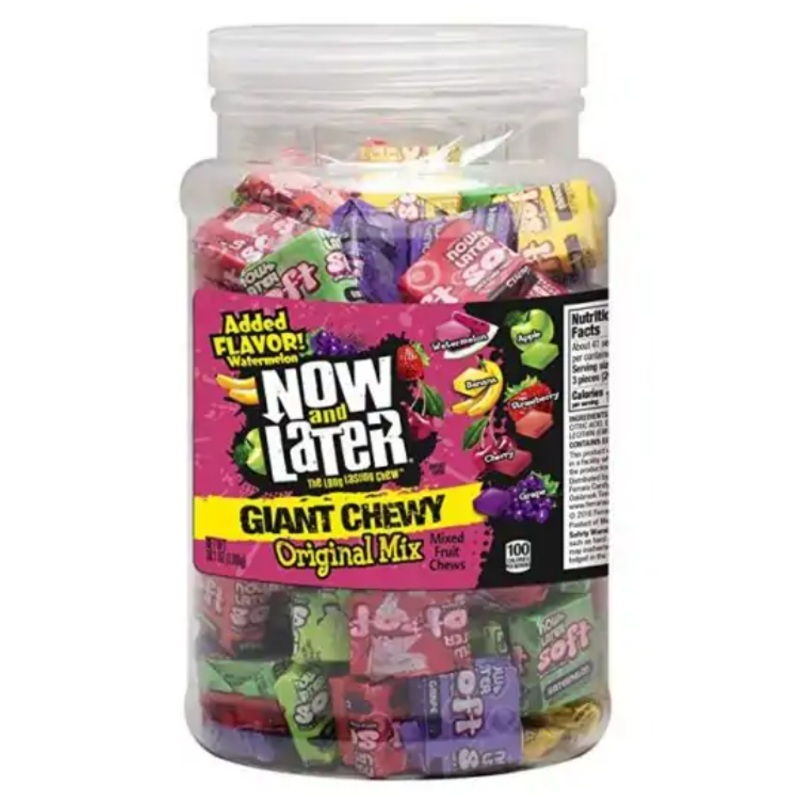 Now & Later Jars Giant Soft Assorted 120ct 38oz