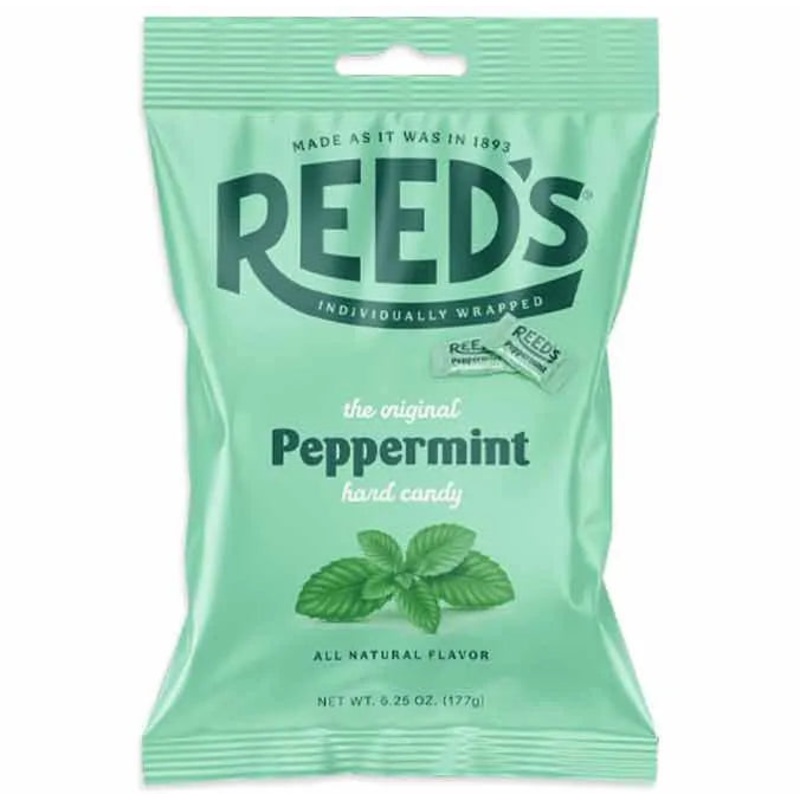 Reed’s Hard Candy Peg Bag – Peppermint: 12-Piece Case