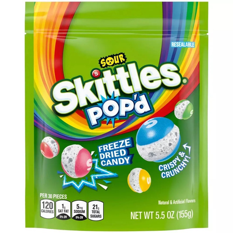 SKITTLES POP’d Sour Freeze Dried Candy: 5.5-Ounce Bag