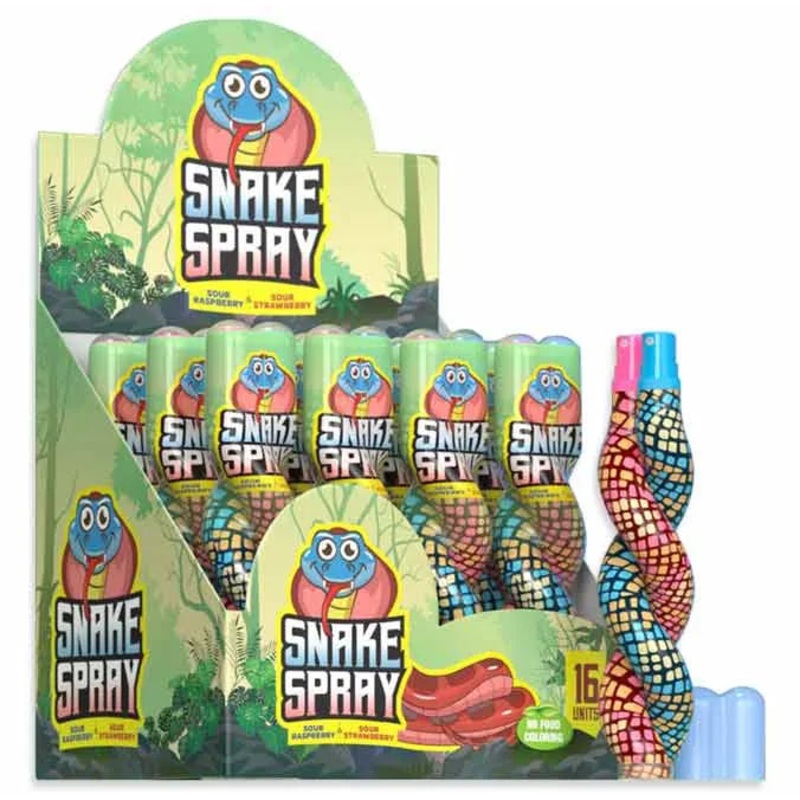 Snake Spray 2-In-1 Liquid Candy: 12-Piece Display