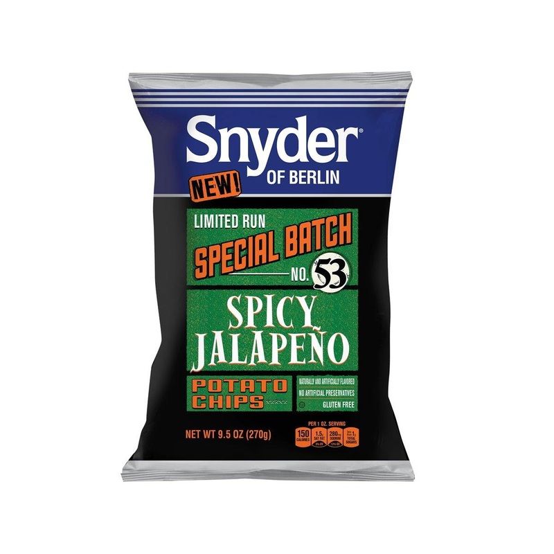 Snyder of Berlin ” Limited Run” No. 53 Spicy Jalapeno Potato Chips 9.5 oz. Bag
