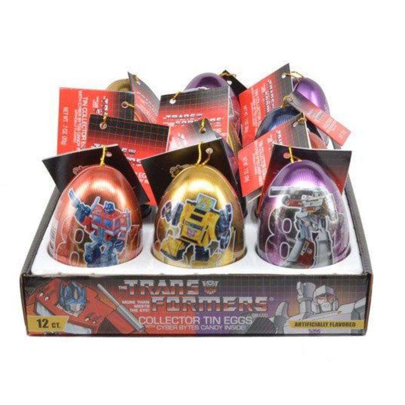 Transformer Collector Tin Eggs with Cyberbites Candy
