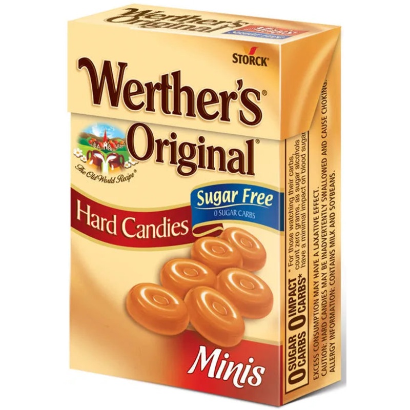 Werther’s Sugar-Free Minis Flip Boxes; 12-Piece Case