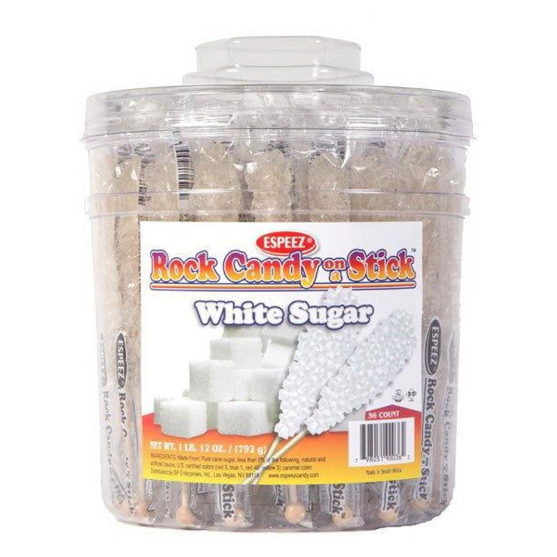 White Rock Candy on a Stick Jar
