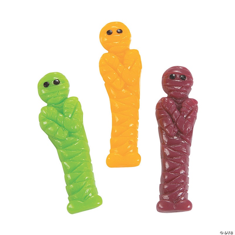 1 lb. Mummies Green, Yellow & Purple Fruit Gummy Candy – 46 Pc.