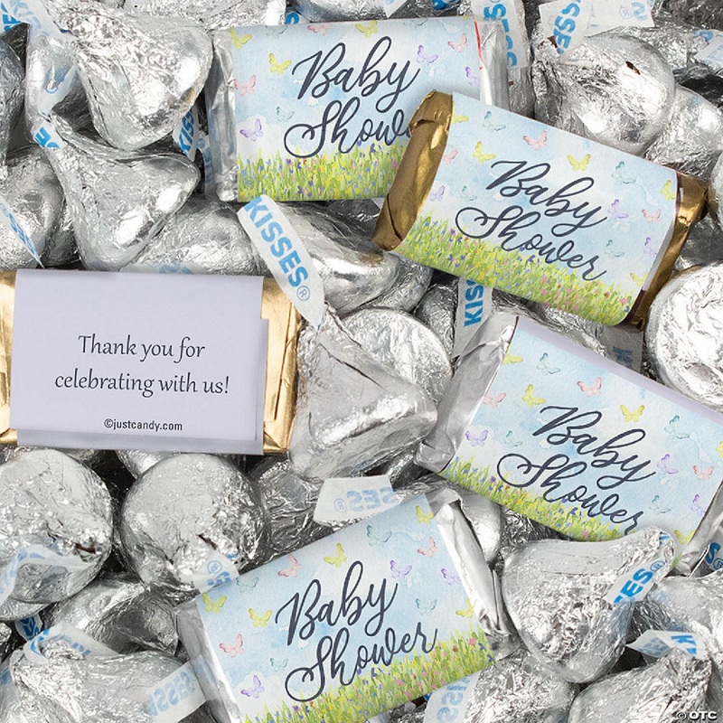128 Pcs Baby Shower Candy Party Favors Hershey’s Miniatures & Kisses – Jungle Animals