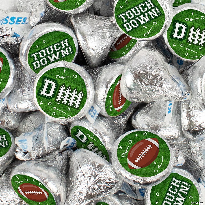 270 Pcs Football Party Candy Chocolate Hershey’s Kisses Bulk (3lb) Touchdown