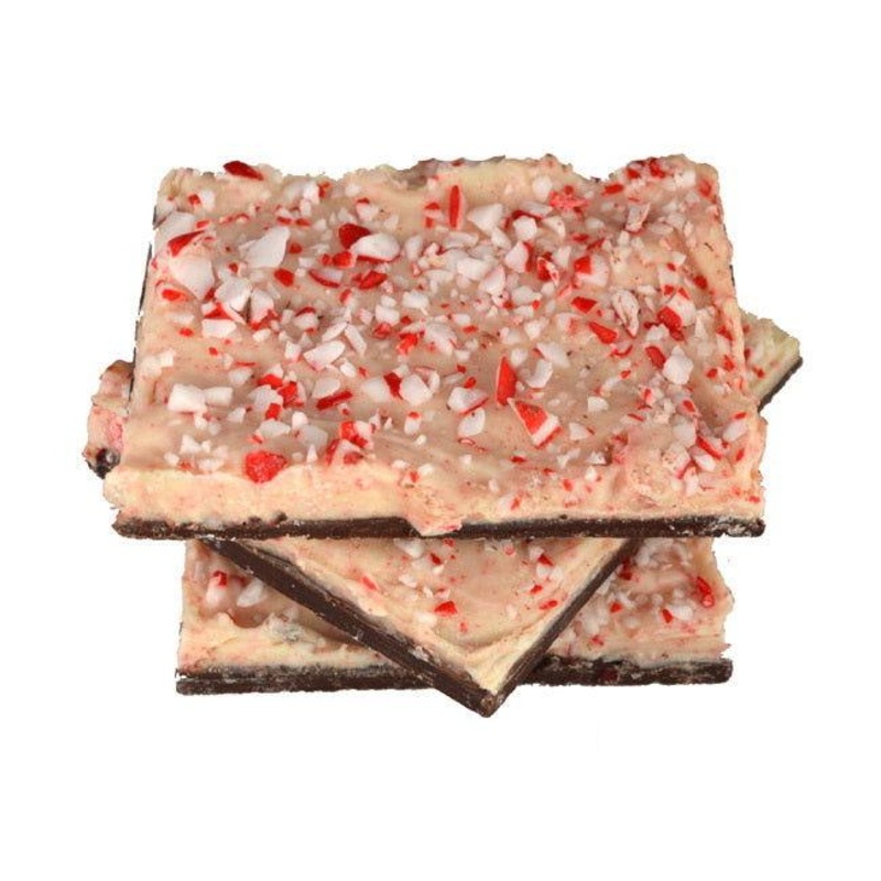 Handmade Peppermint White and Dark Chocolate Bark Gift Box