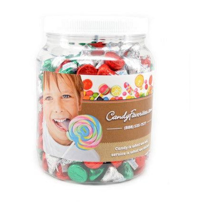 Hershey’s Christmas Kisses Candy 2.5 lb. Jar