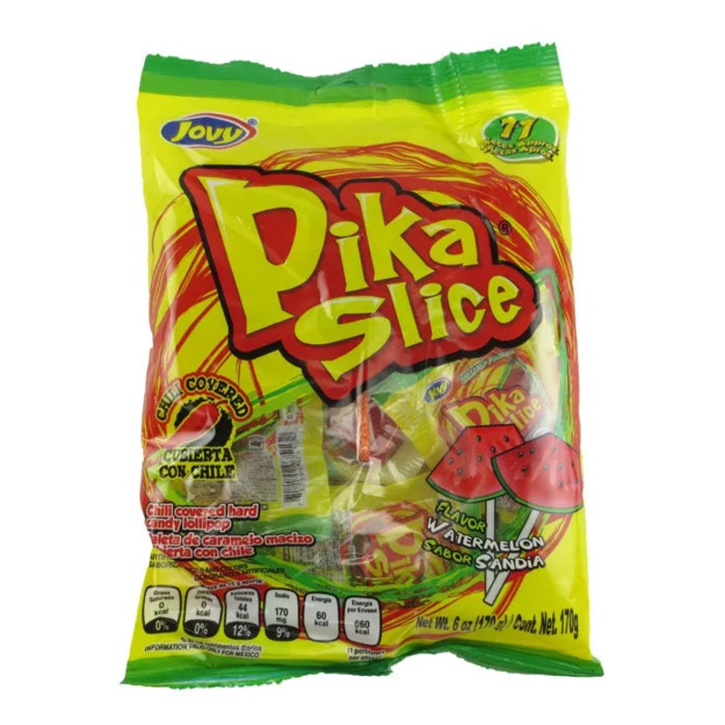 Jovy Pika Slice Watermelon Chili Lollipop Peg Bags: 24-Piece Case