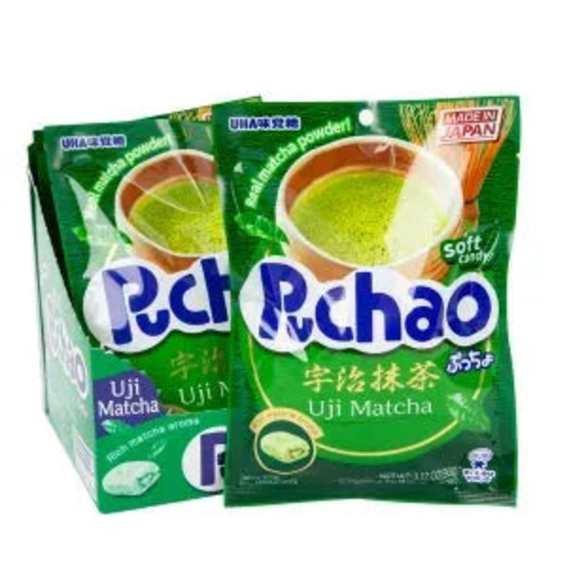 Puchao Uji Matcha Chewy Candy Peg Bag: 6-Piece Case