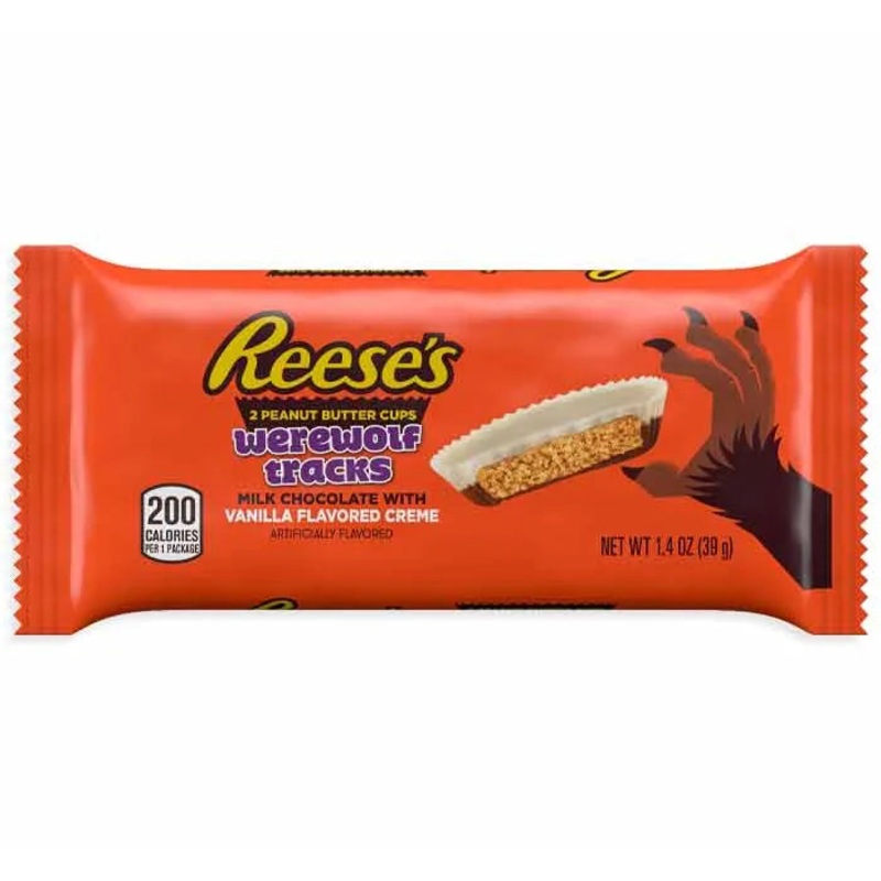 Reese’s Halloween Werewolf Tracks Milk Chocolate Peanut Butter Cups: 24-Piece Display