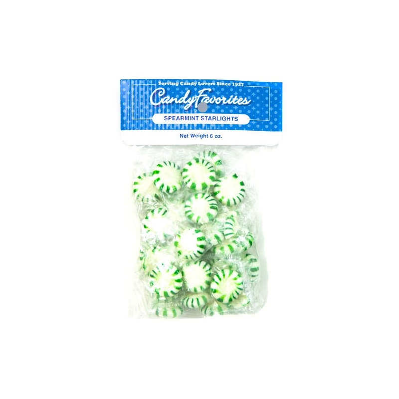 Spearmint Starlight Mints 6 oz. Peg Bags