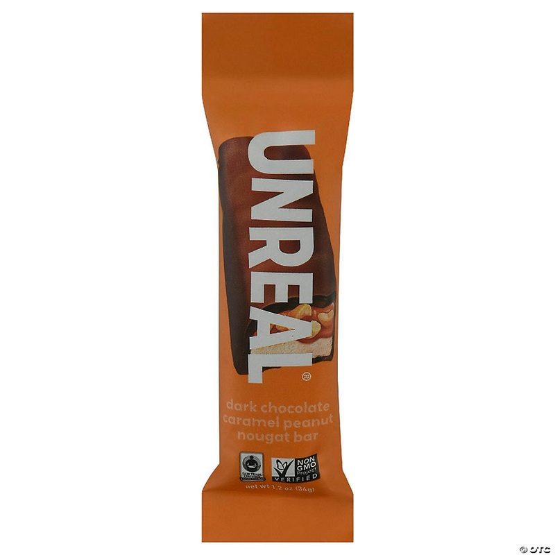 Unreal Dark Chocolate Caramel Peanut Nougat Bars Caddy, 0.74 Pound – 12 count per pack (Pack of 12)