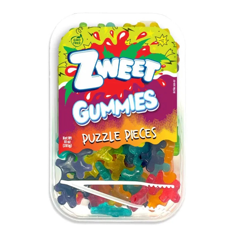 Zweet Gummy Puzzle Pieces Tub: 6-Piece Box
