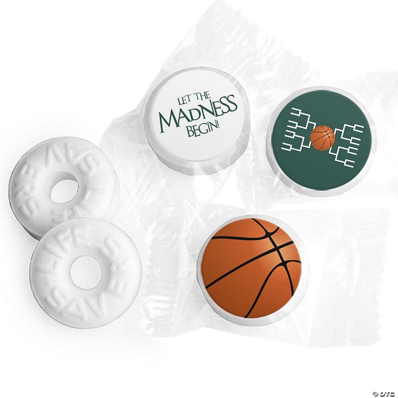 300ct Basketball Party Favors DIY LifeSavers Mints & Stickers Let the Madness Begin – Forest