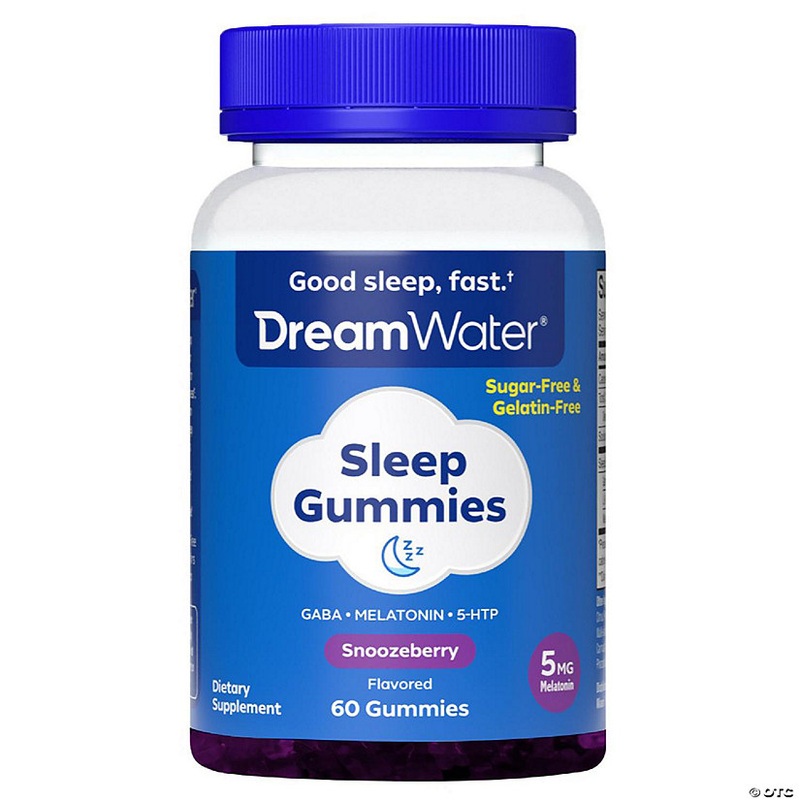 Dream Water Sleep Gummies, Sugar-Free, Gelatin-Free; Blend of 3 Ingredients