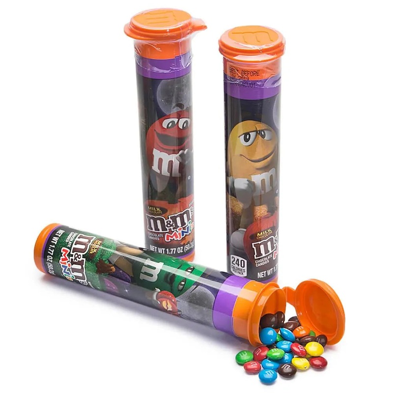 Halloween M&M’s Minis Candy Mega Tubes: 24-Piece Box