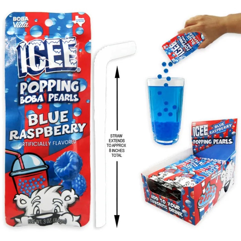 ICEE Popping Pearls – Blue Raspberry: 12-Piece Box