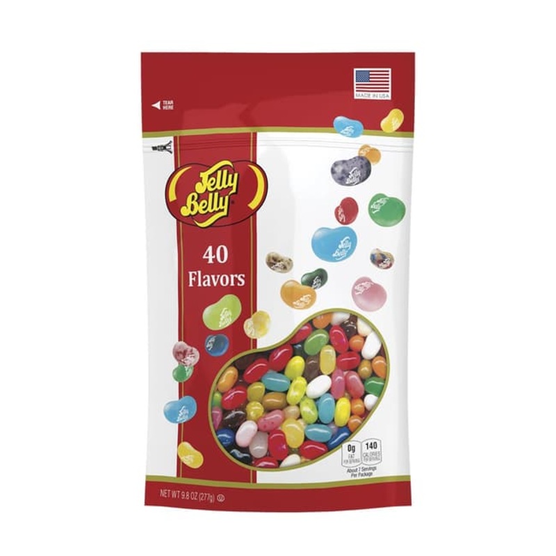 Jelly Belly 40 Flavors 9.8oz Pouch Bags12ct case