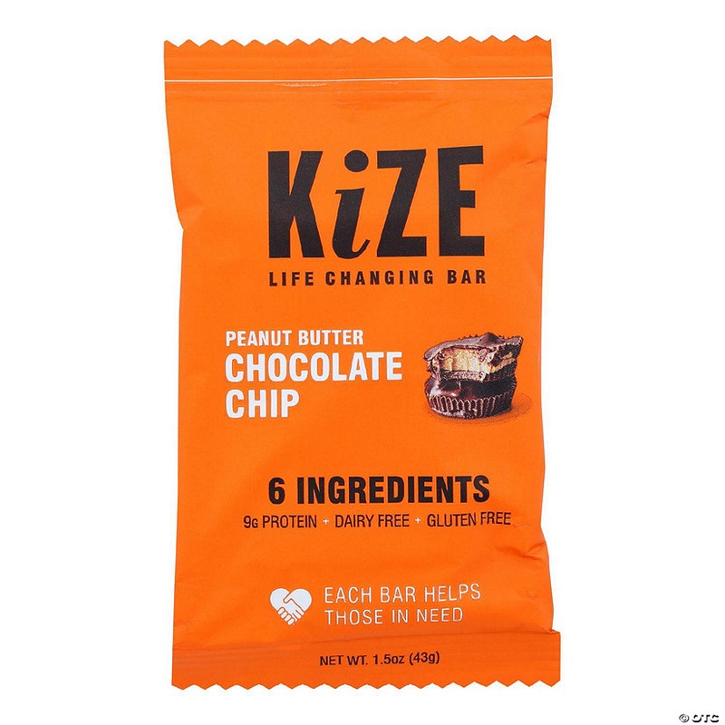 Kize Concepts – Energy Bar Raw Peanut Butter Chocolate Chip – Case of 10-1.5oz