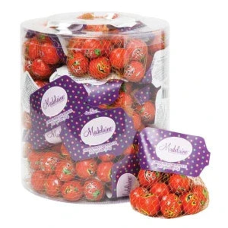 Madelaine Crisp Milk Chocolate Foiled Halloween Balls Mesh 2-Ounce Bags: 24-Piece Tub