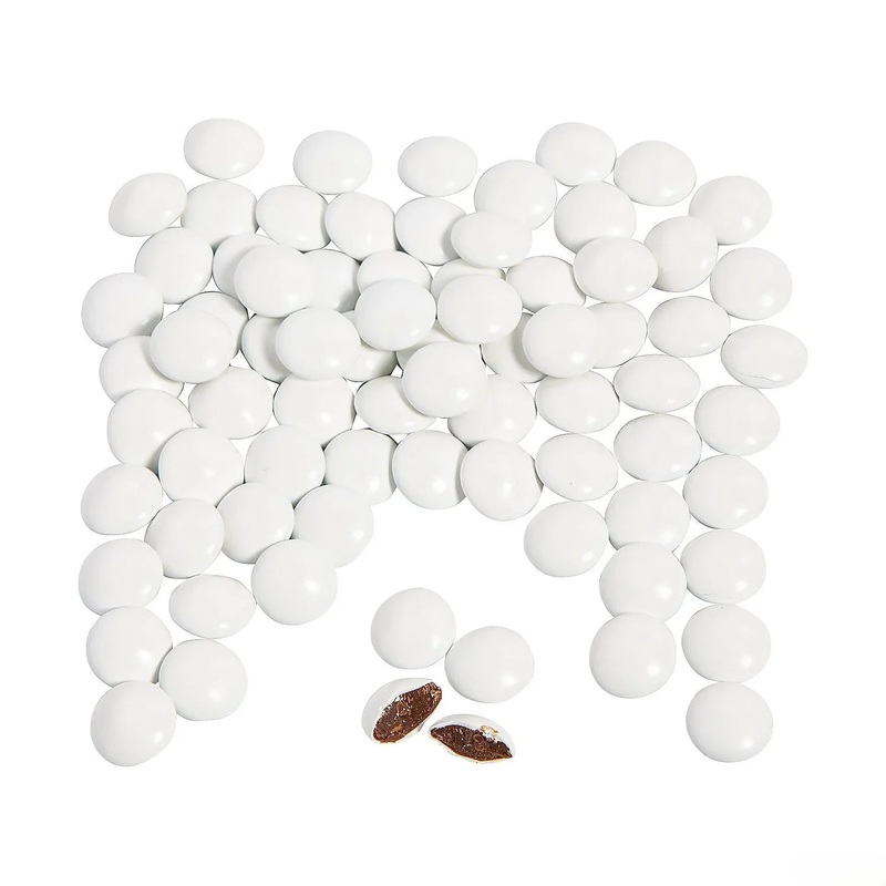 Milk Chocolate Gems – White: 2LB Bag