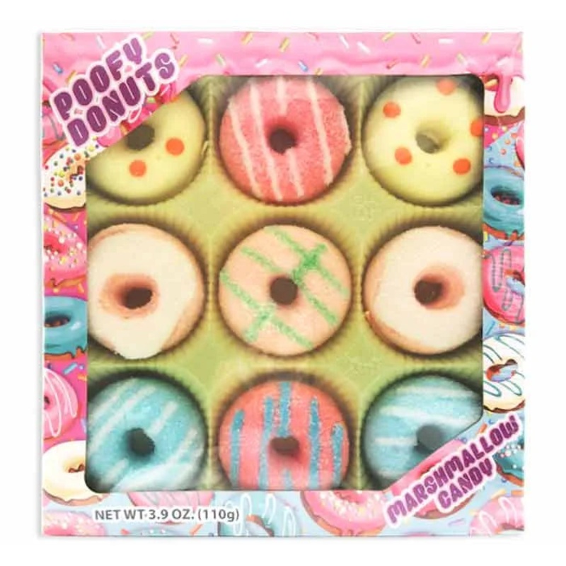 Poofy Donuts Marshmallow Candy: 24-Piece Case