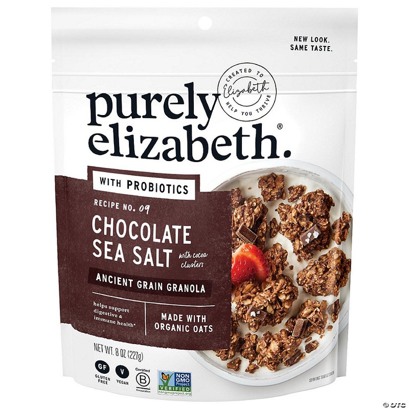 Purely Elizabeth Granola Probiotic Chocolate Sea Salt 8 oz (Pack of 6)