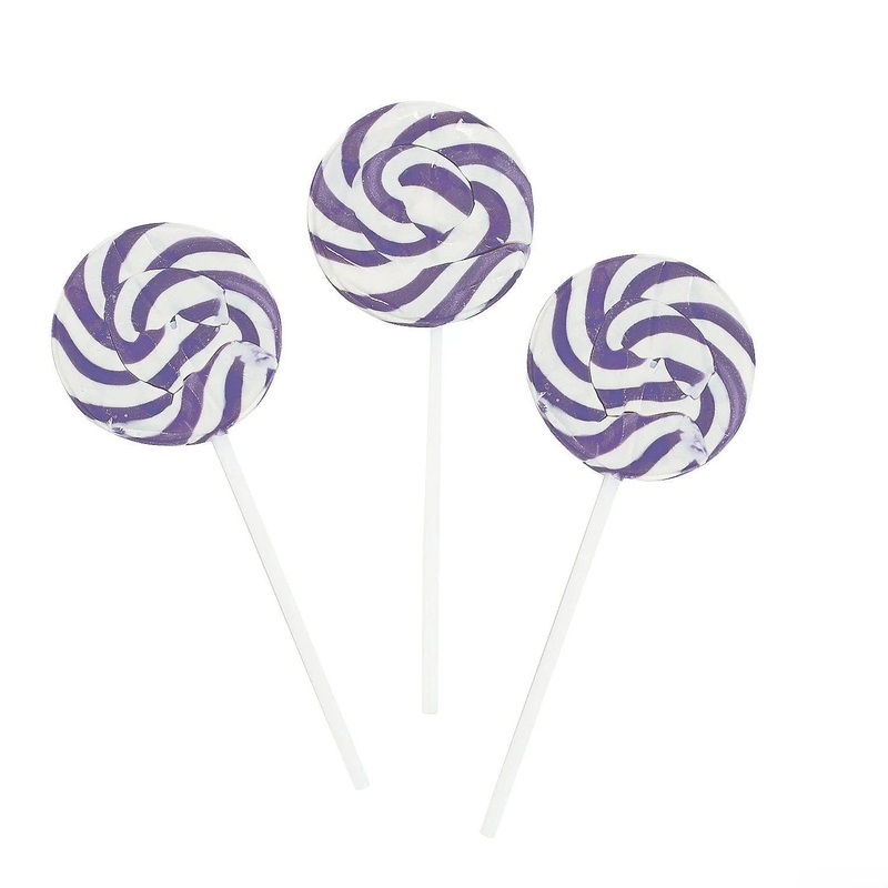 Purple Petite Swirl Lollipops – Grape: 24-Piece Bag