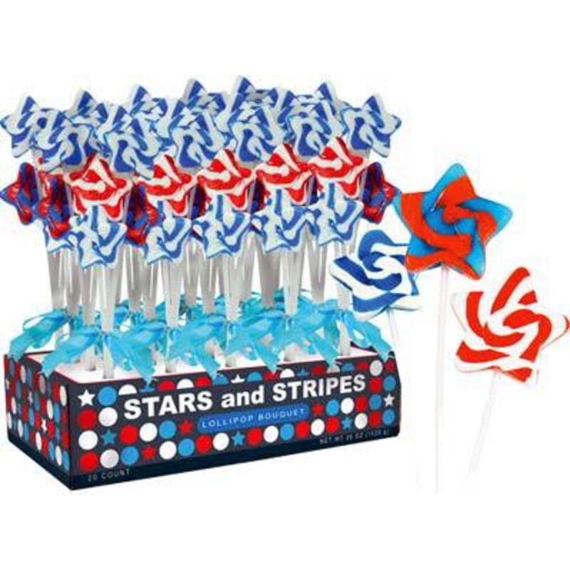 Stars and Stripes Lollipop Bouquets