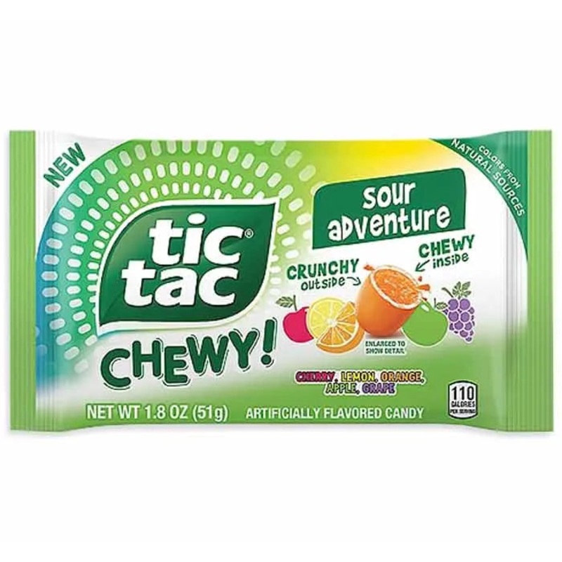 Tic Tac Chewy Sour Adventure: 24-Piece Display