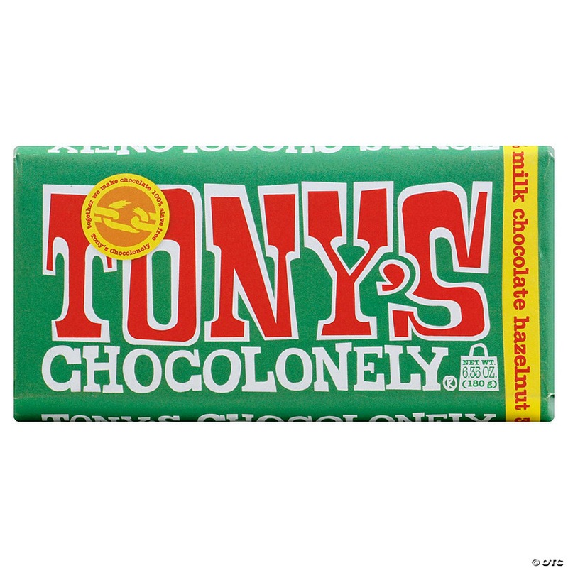 Tonys Chocolonely Bar Chocolate Milk Hazelnut 6.35 oz (Pack of 15)